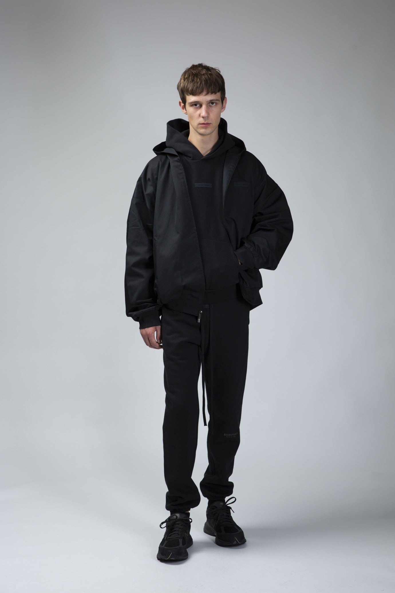 Classic Fit Hoodie - Jet Black - 2