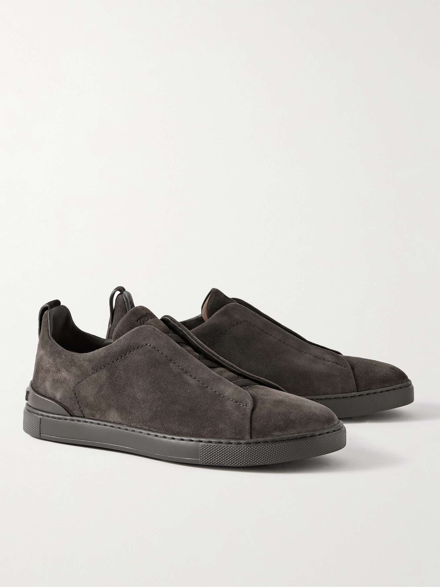 Triple Stitch Suede Sneakers - 4