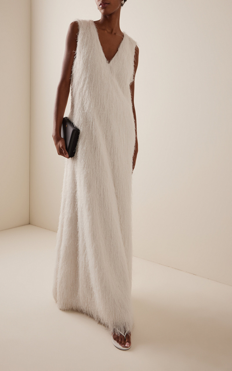 The Garment Sally Faux Fur Gown white outlook