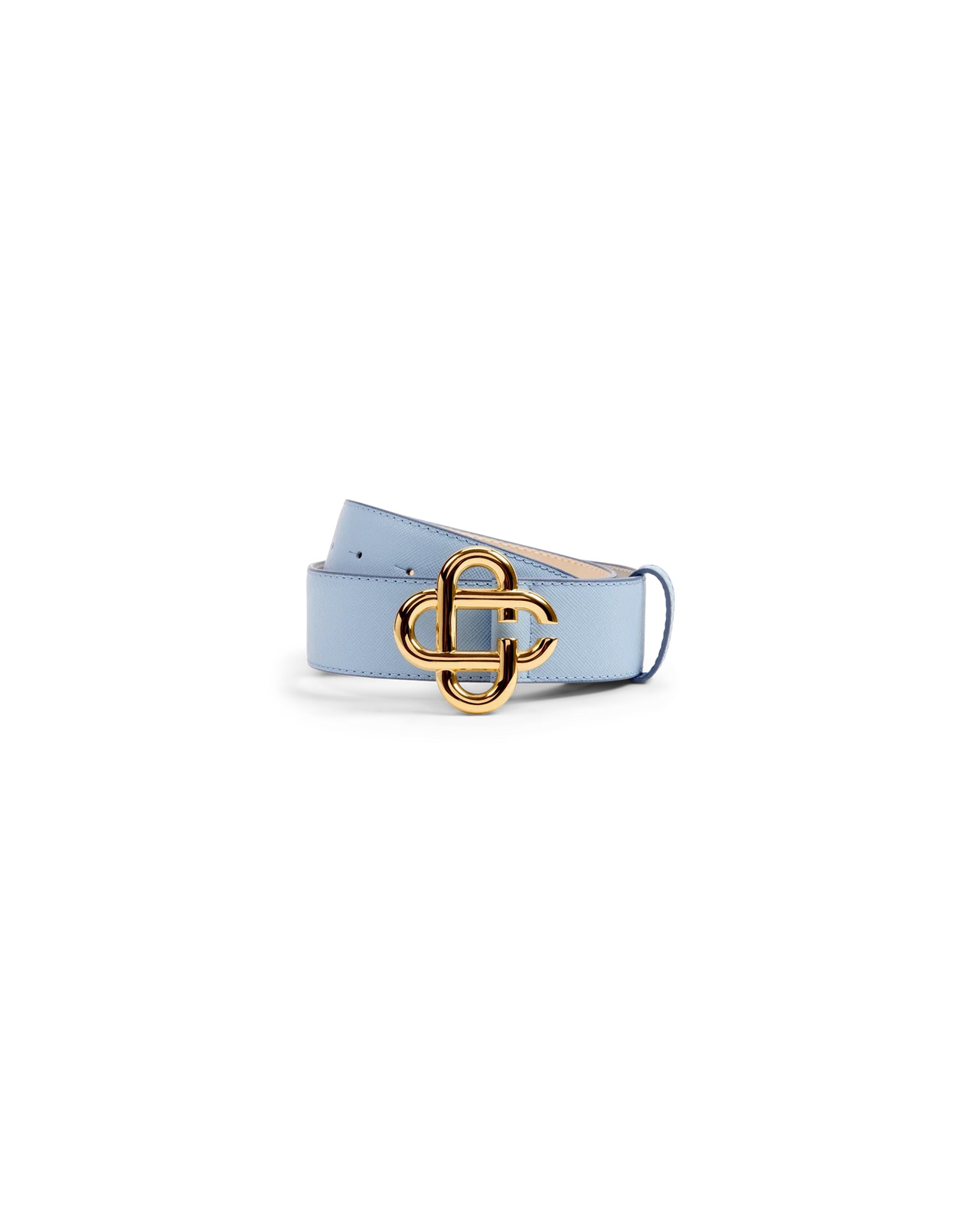 Mens Blue CC Logo Buckle Belt - 1