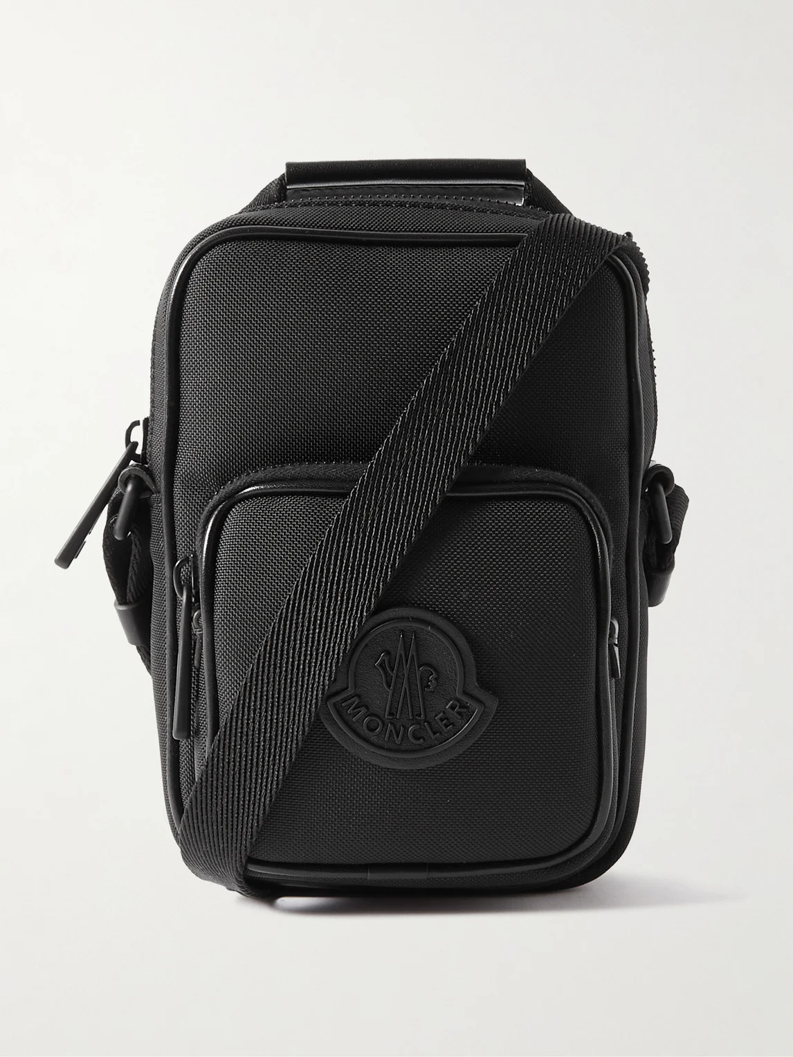 Logo-Appliquéd Leather-Trimmed Canvas Pouch - 1