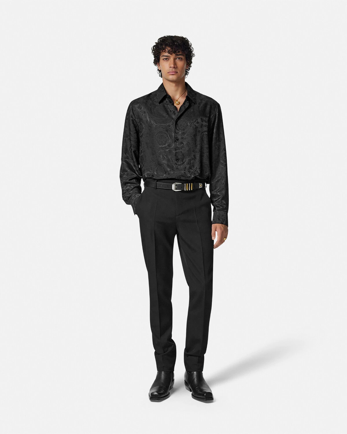 Barocco Jacquard Silk-Blend Shirt - 2