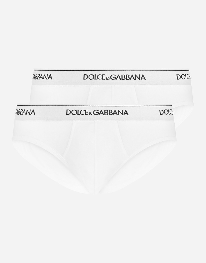 Stretch cotton mid-rise briefs two pack - 1