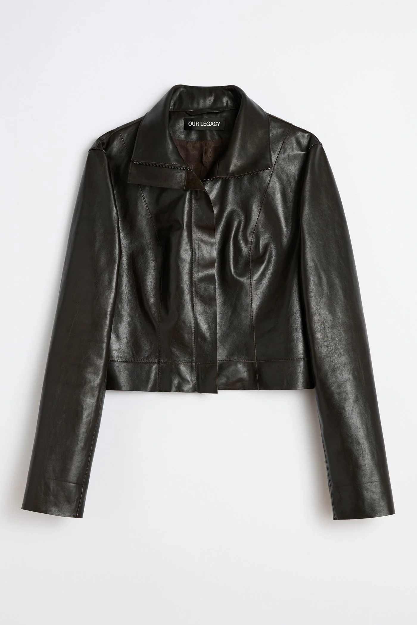 Concealed Jacket Umber Brown Fluid Calfskin - 1