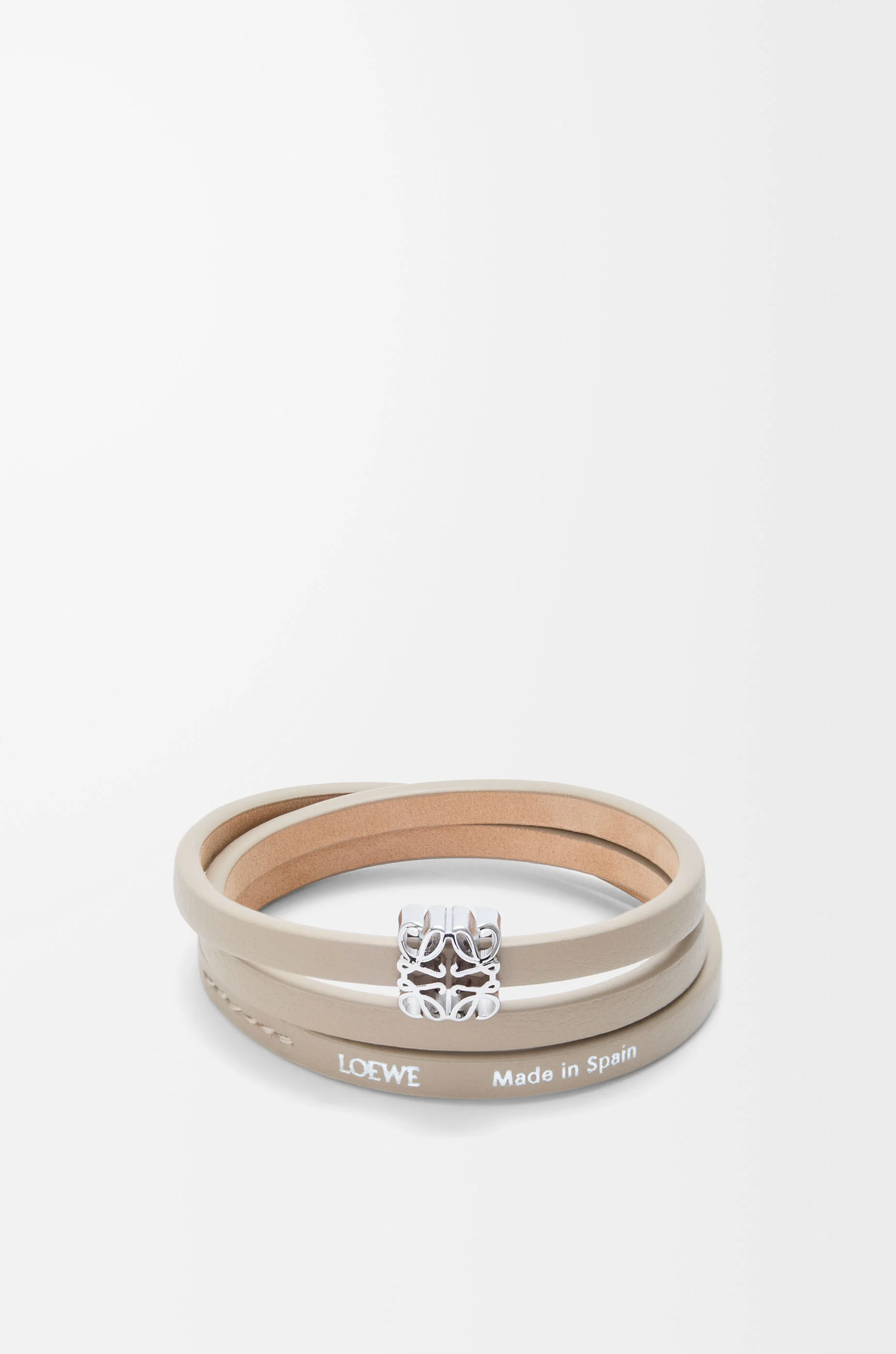 Anagram Bombé twist bracelet in calfskin - 1