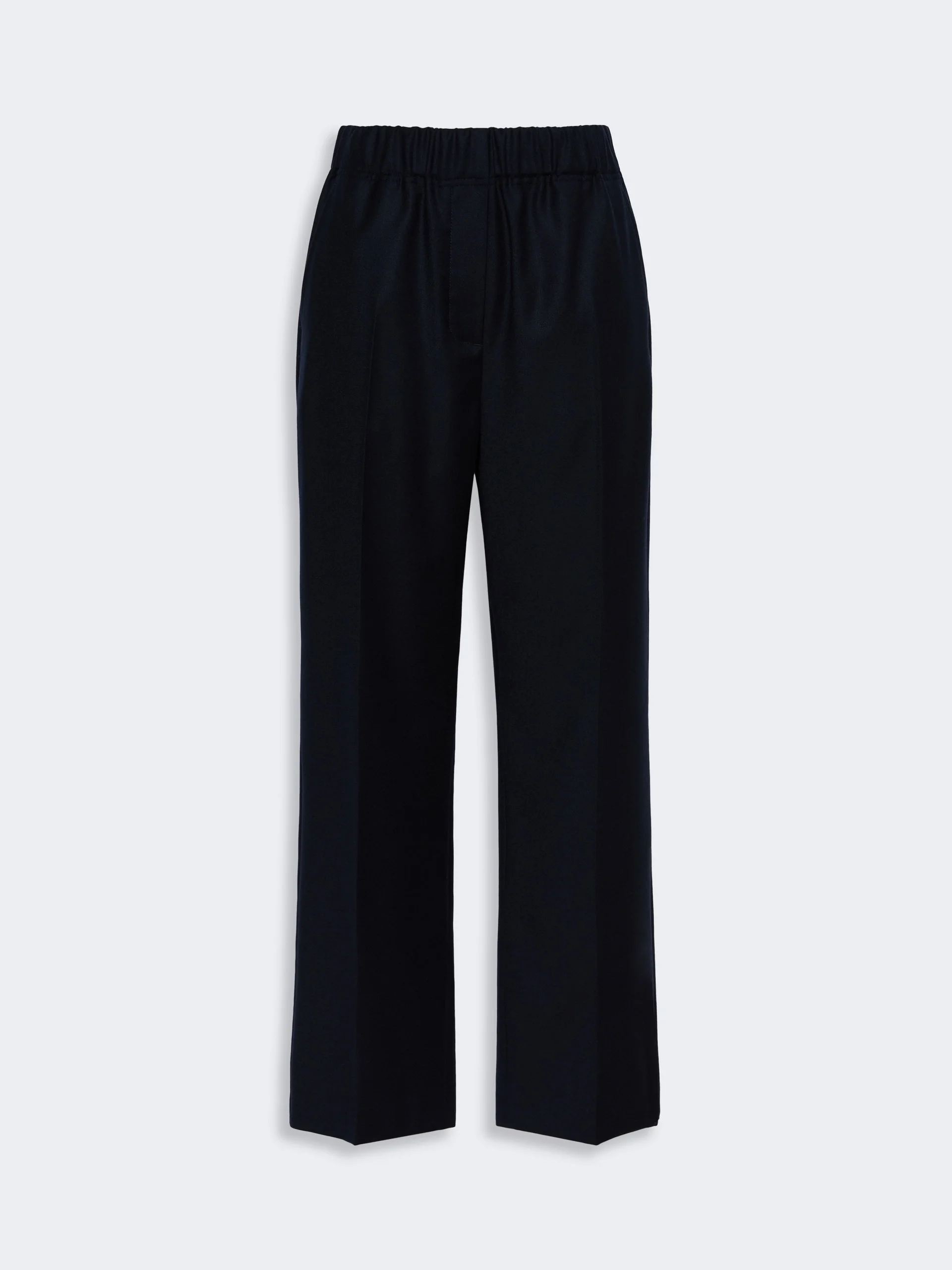 HATELEY Stretch wool flannel trousers - NAVY - 1
