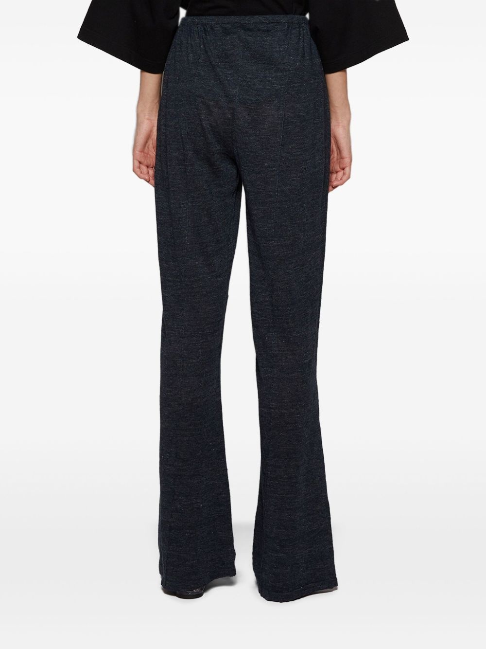 linen flared trousers - 5