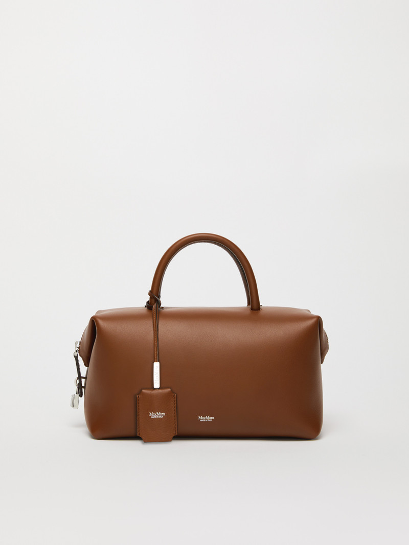 HOLDALLM Medium natural leather bowler bag 1
