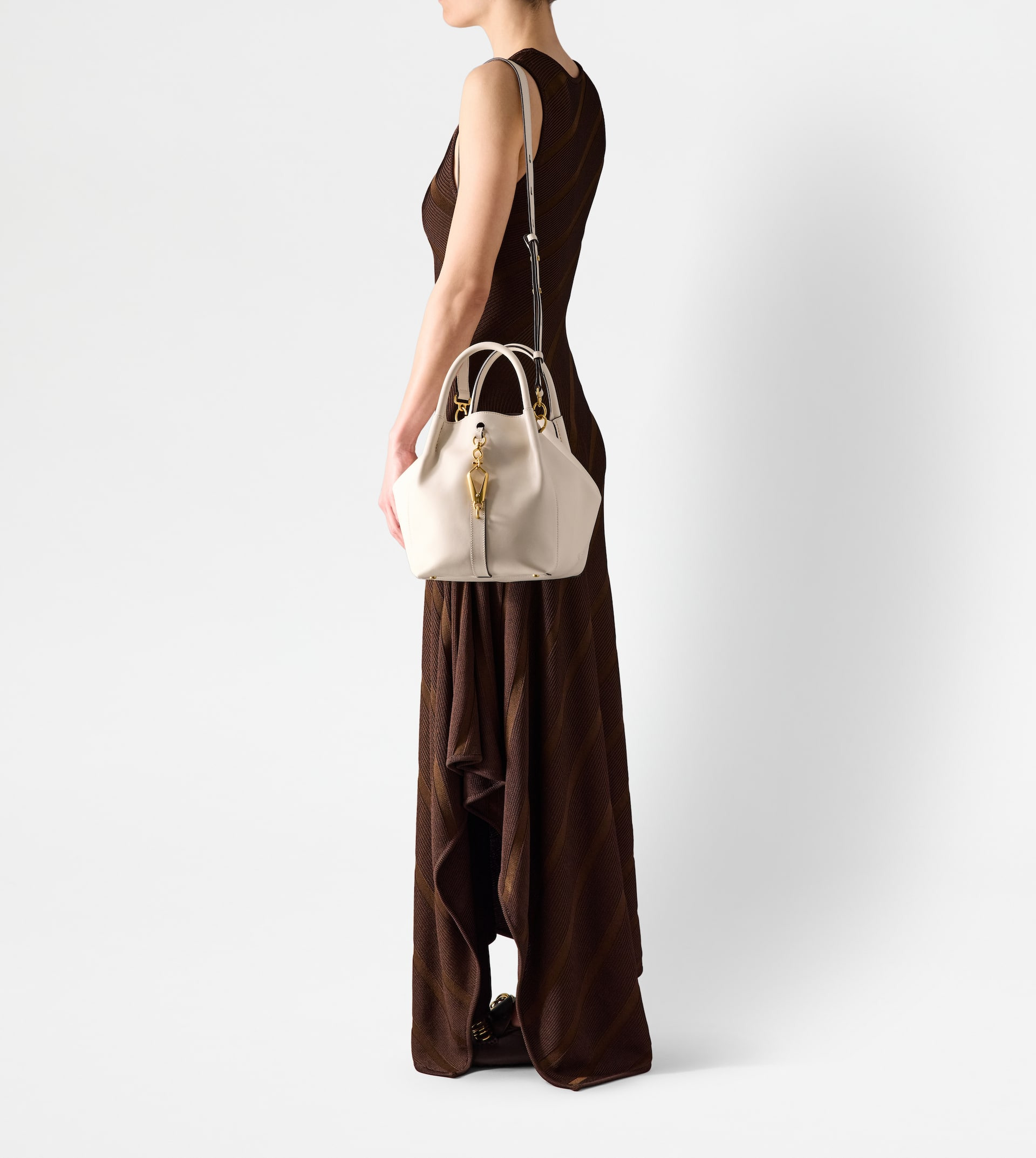 SATCHEL IN LEATHER SMALL - WHITE - 10