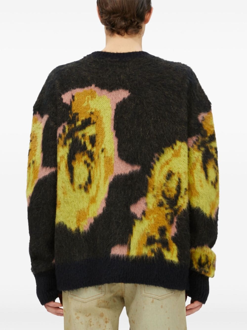 rose intarsia print jumper - 4