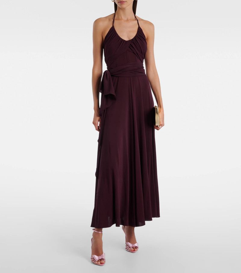 AQUAZZURA Black Tie 105 bow-detail satin sandals outlook