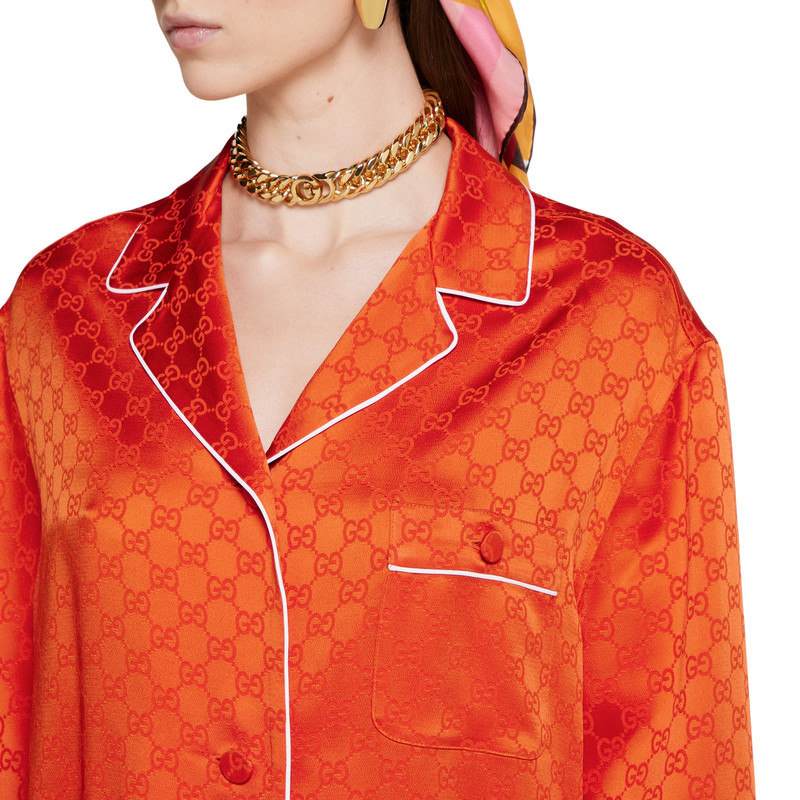 GG satin shirt 5