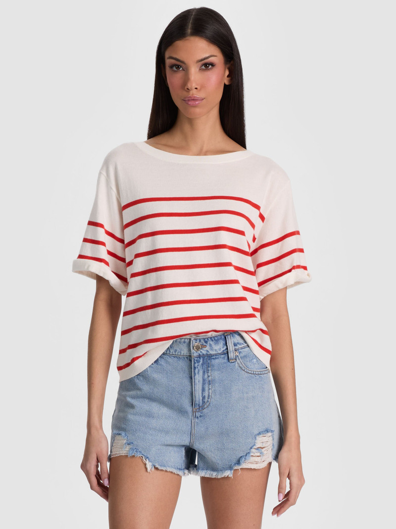 AMELIE STRIPED KNIT TEE 2