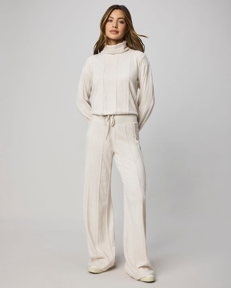 Splendid Cable Lounge Turtleneck Top outlook