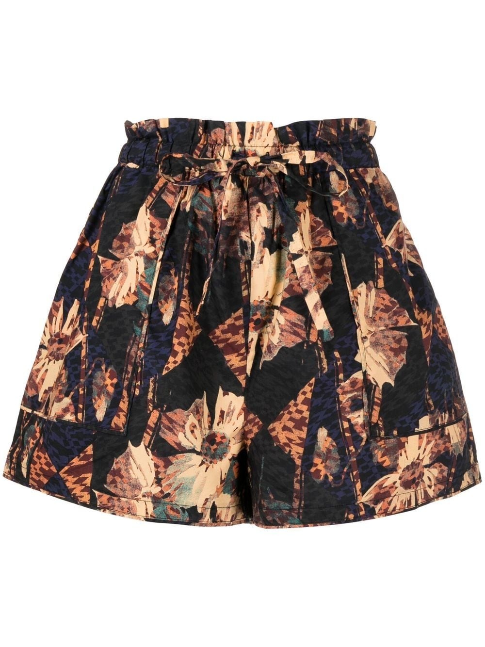 Edlyn floral-print drawstring shorts - 1