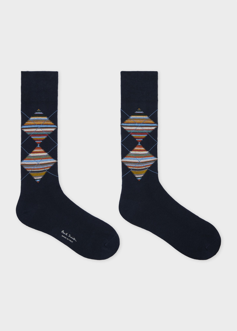 'Signature Stripe' Argyle Socks Three Pack 4