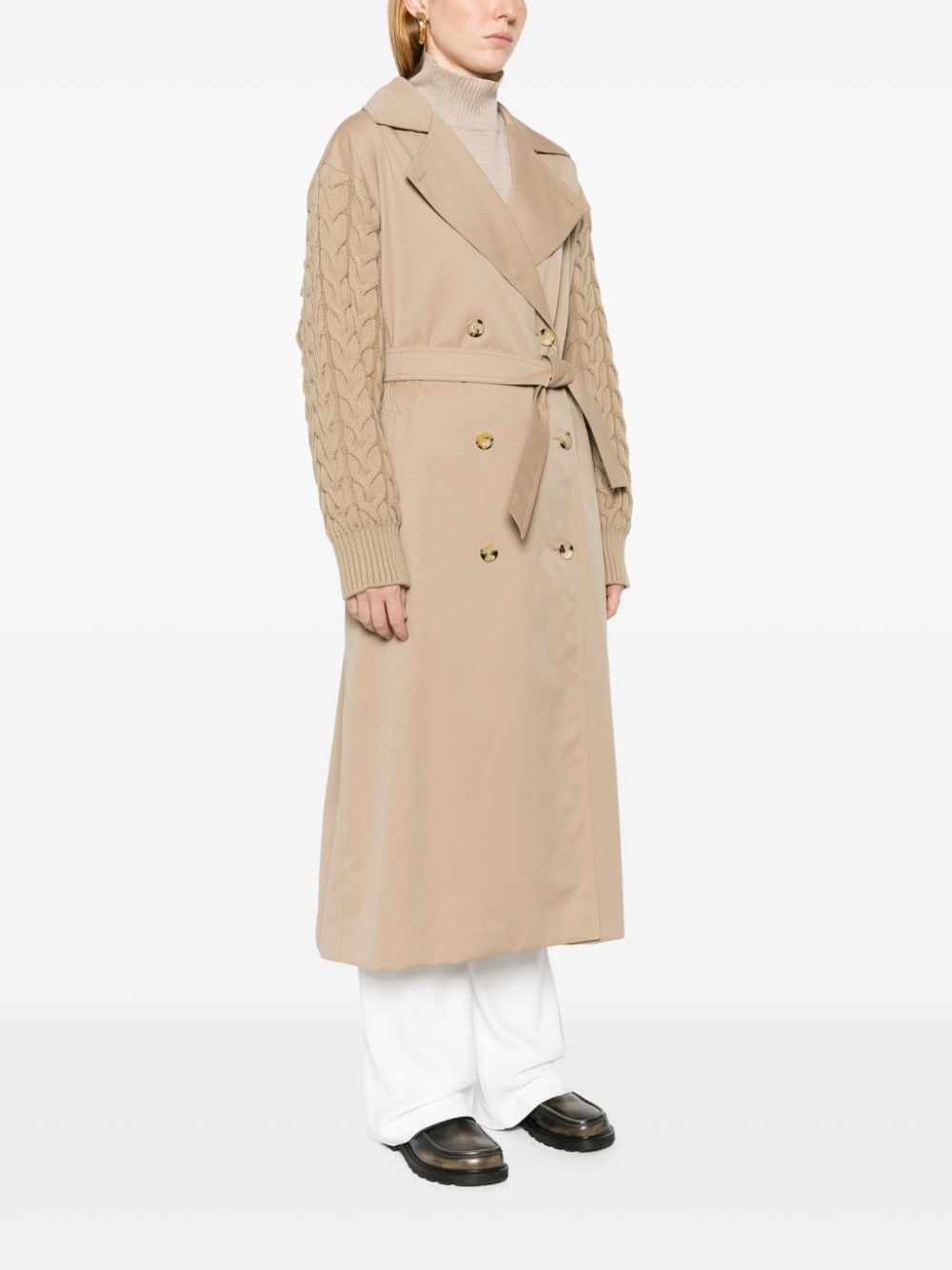 water-repellent gabardine trench coat - 3