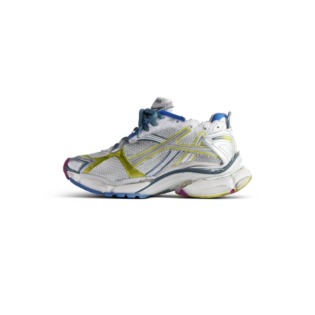 Women's Runner Sneaker  in White/blue/purple/yellow - 4