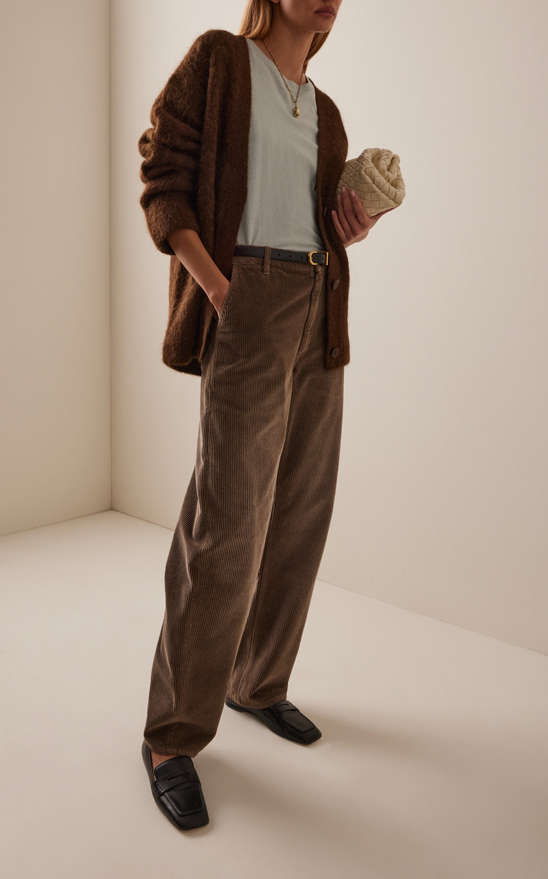 The Frankie Shop Elland Oversized Alpaca-Blend Cardigan brown outlook