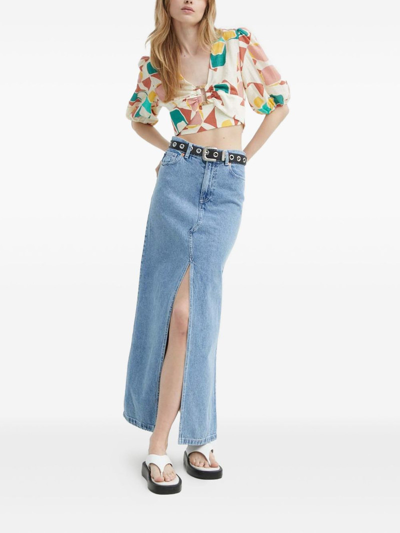 ba&sh Aymar abstract-print crop top outlook