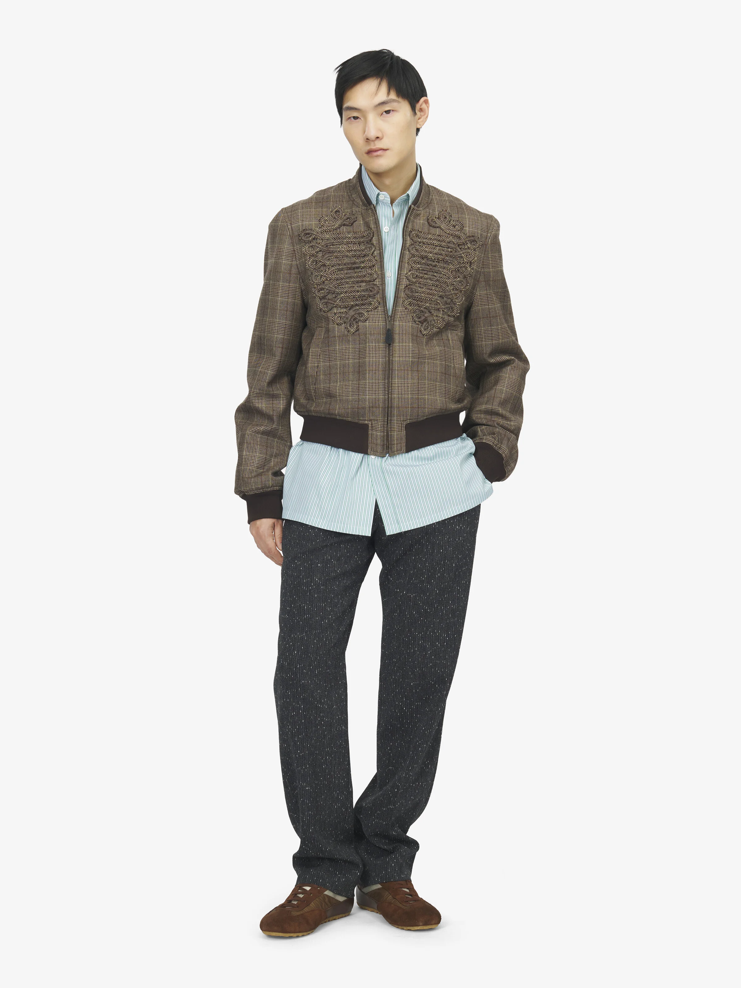 Prince Of Wales Check Bomber Jacket - 1