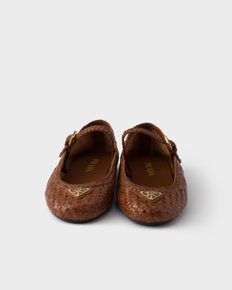 Woven leather ballerinas 5