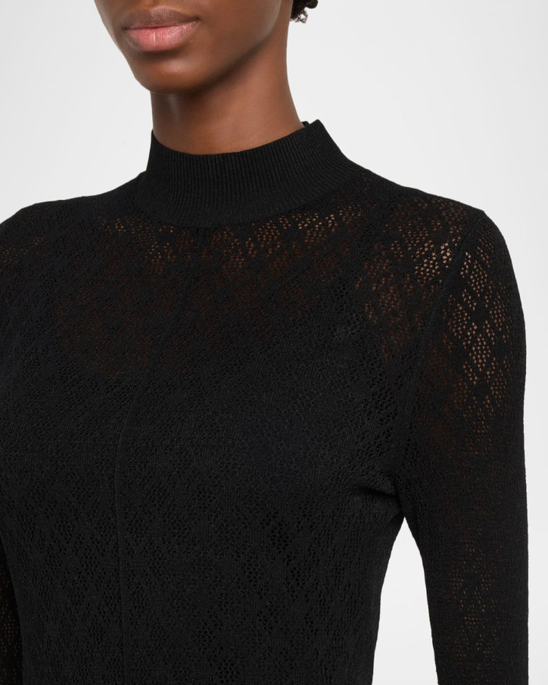 Lace Mock-Neck Maxi Dress 5