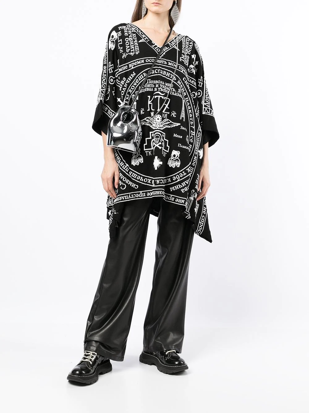 church print kaftan shirt - 3