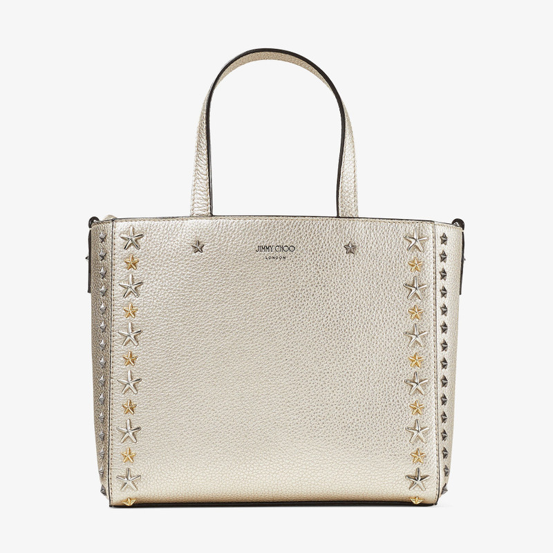 Pegasi/s Tote
Light Gold Metallic Soft Grainy Calf Small Tote Bag with Stars Mix 1