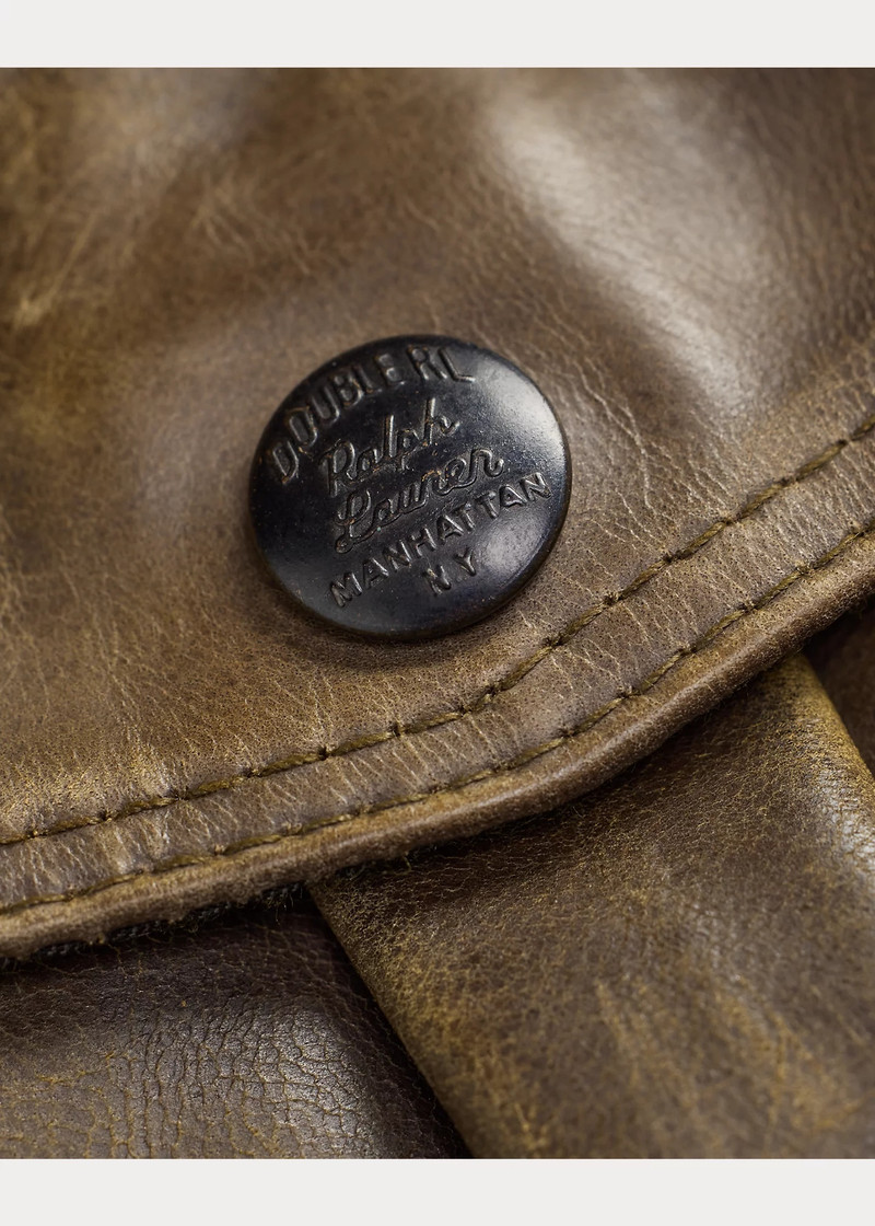 Hand-Distressed Leather Overshirt 3