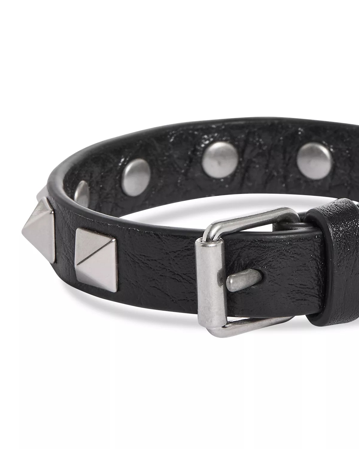 Stud Embellished Leather Bracelet - 2