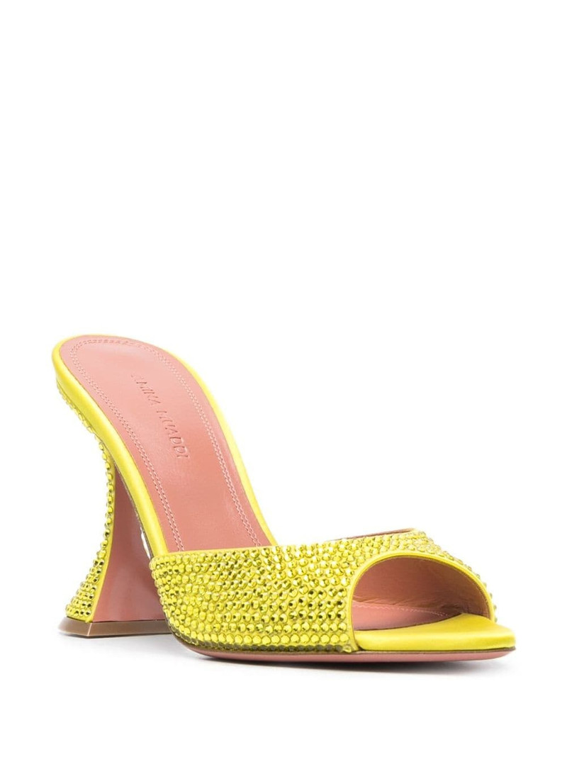 Amina Muaddi Caroline 95mm crystal-embellished mules outlook