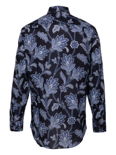 Etro floral-print poplin shirt outlook