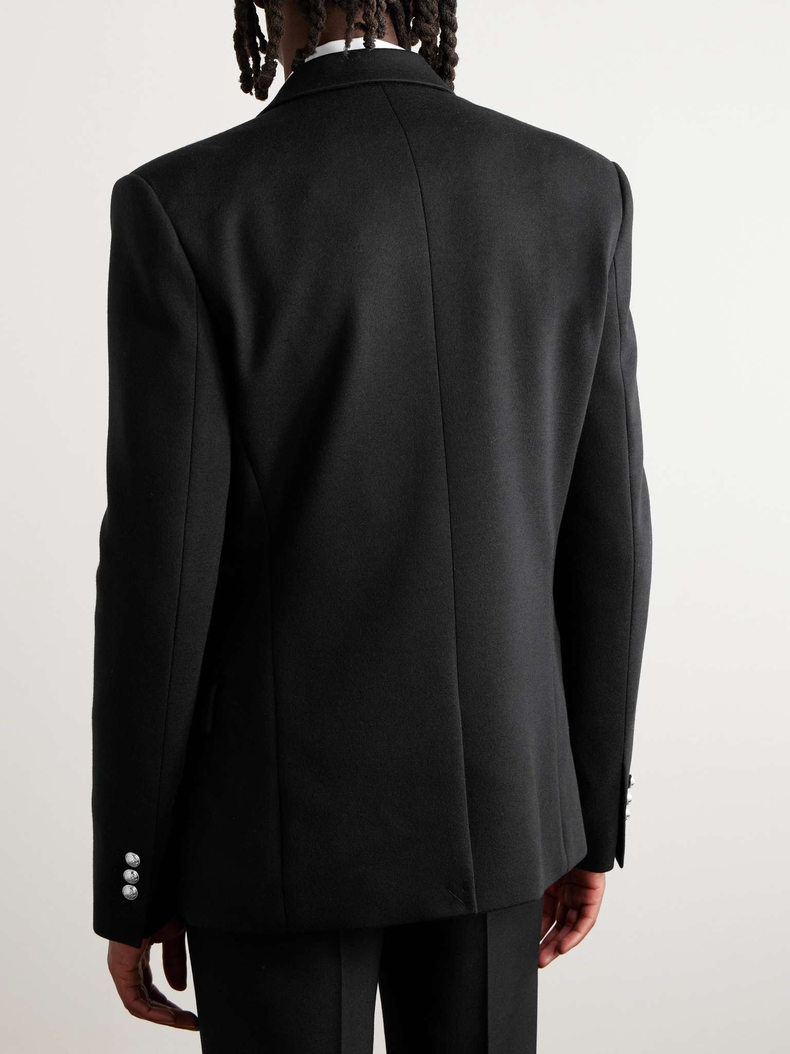 Double-Breasted Wool and Cashmere-Blend Blazer - 4