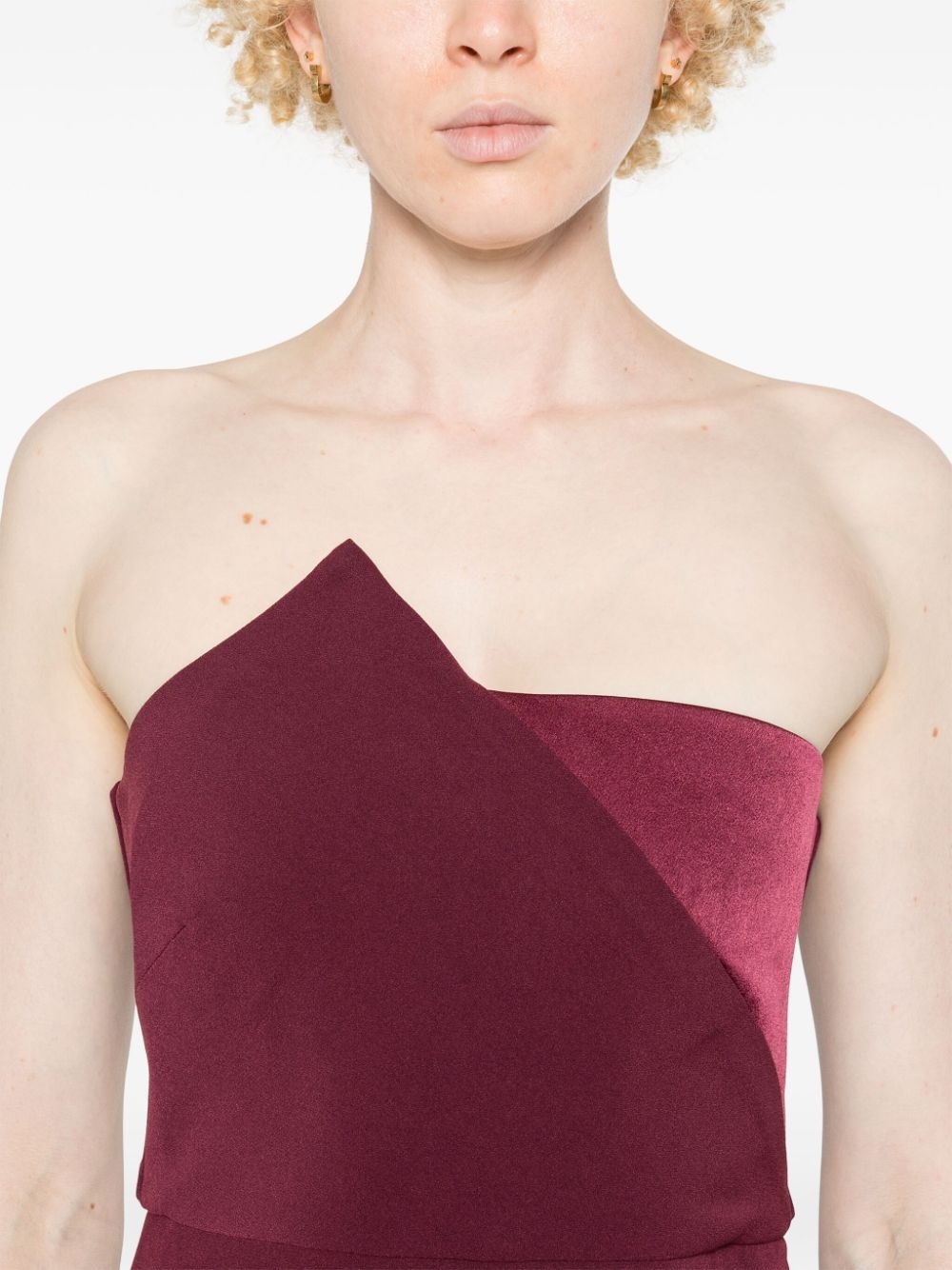 asymmetric crepe gown - 5