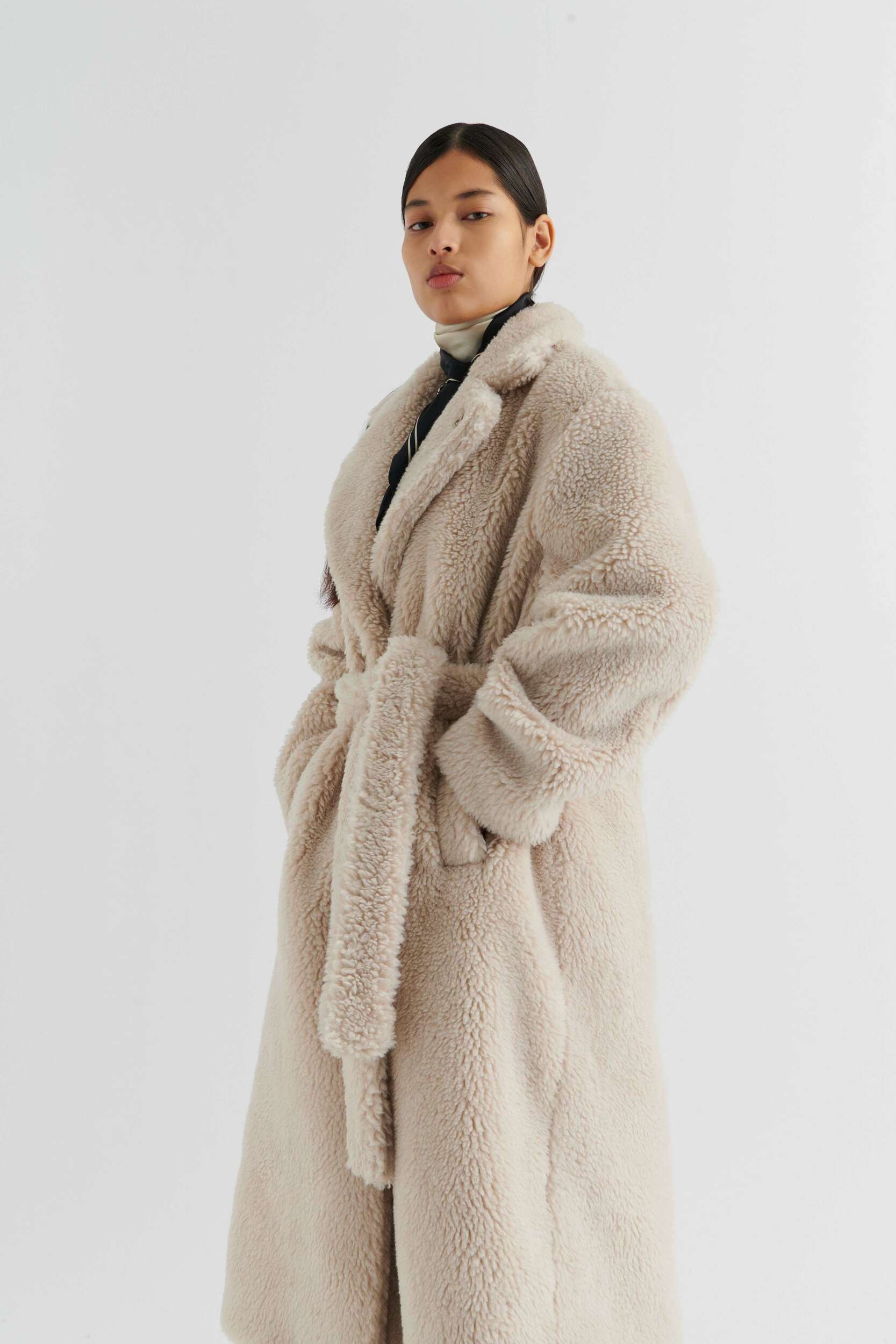 Axel Arigato Eden Shearling Wrap Coat REVERSIBLE