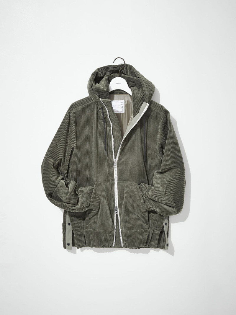 sacai Corduroy Hoodie outlook