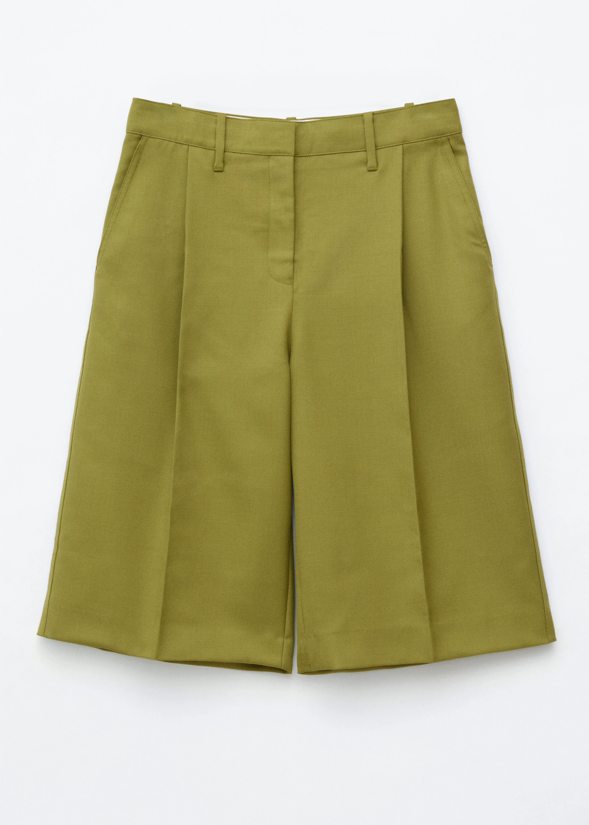 Pleated Bermuda Shorts - 1