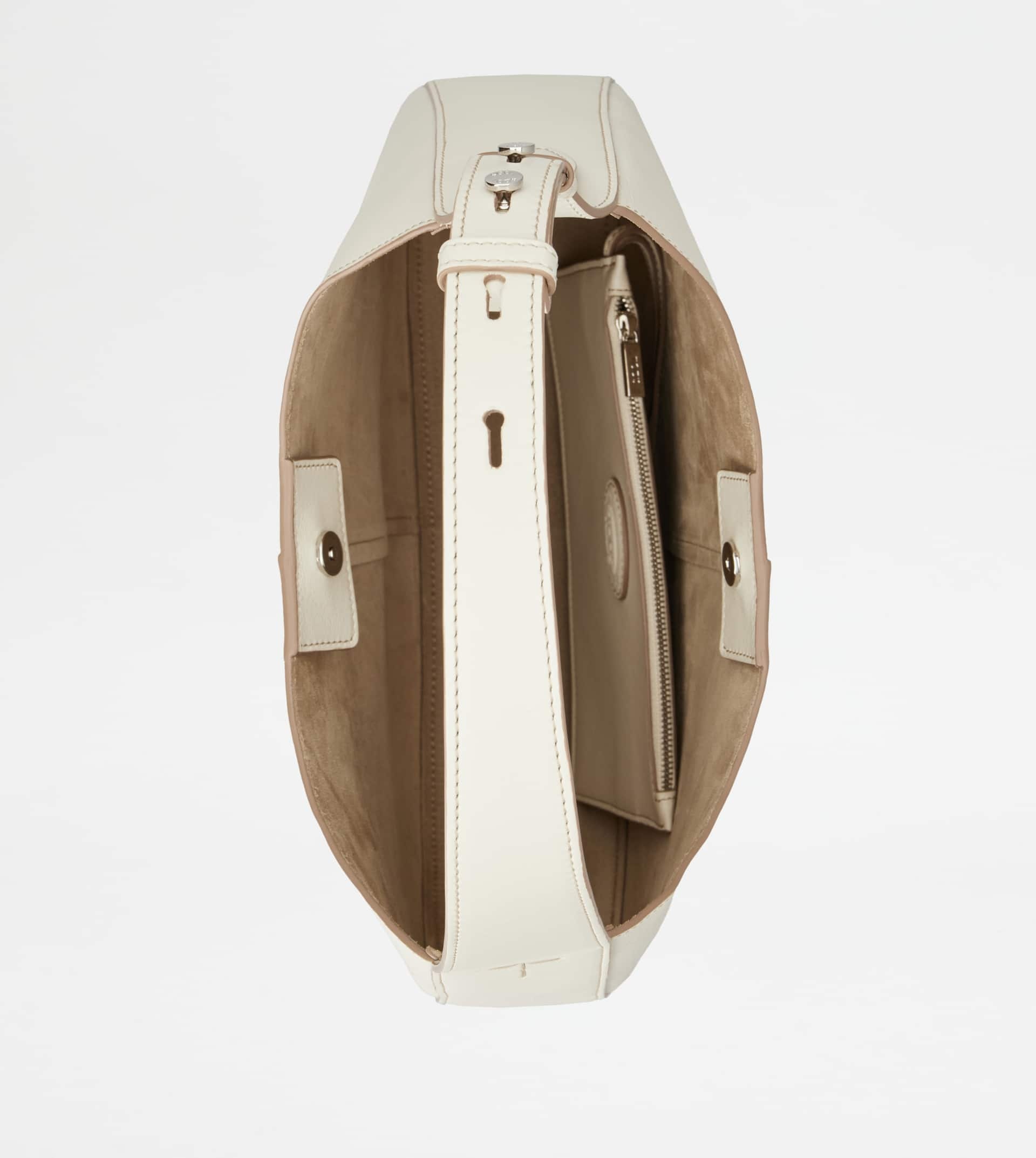 TOD'S DI BAG HOBO IN LEATHER SMALL - WHITE - 4
