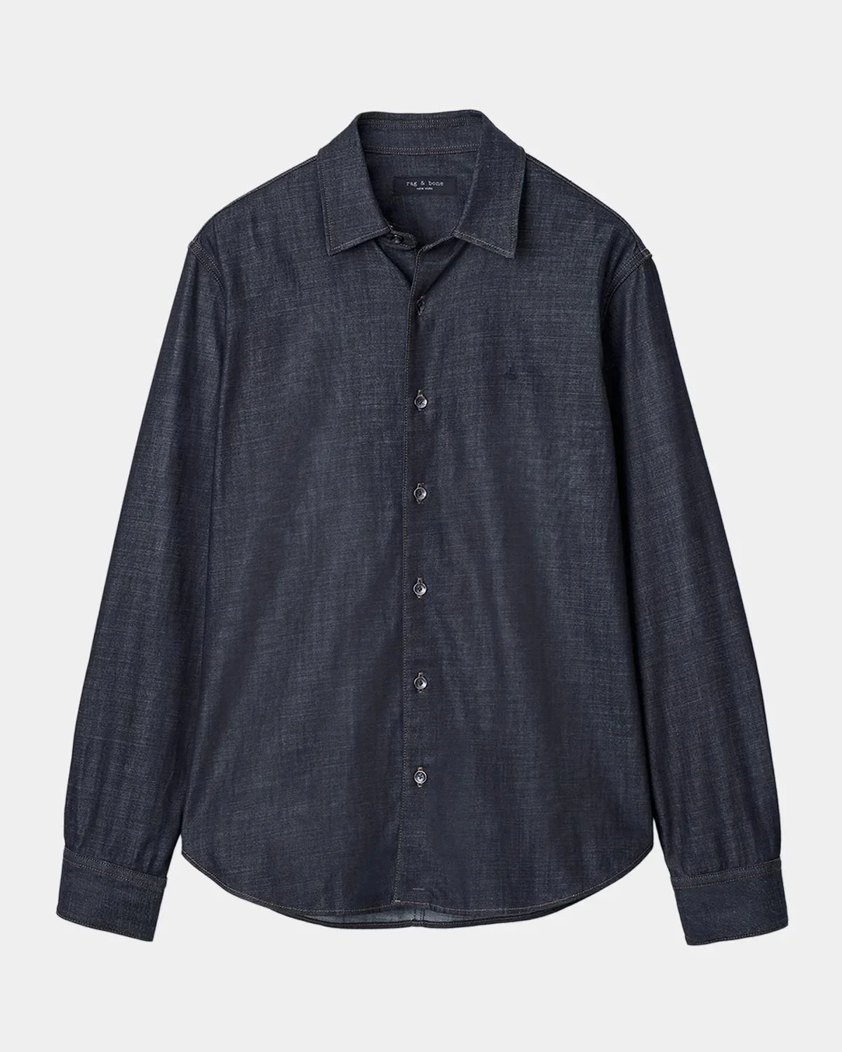 Men's Denim Button-Front Shirt - 1