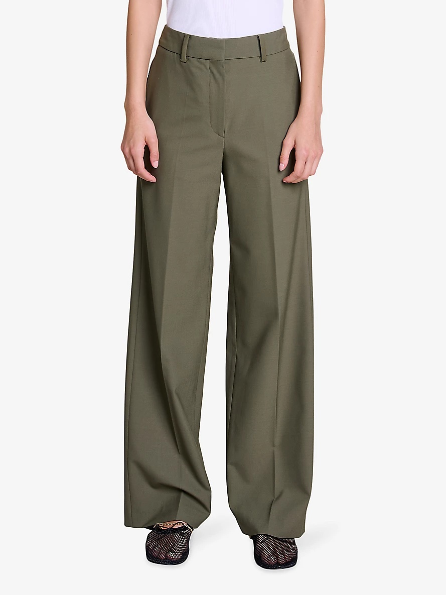 Straight-leg high-rise stretch-woven trousers - 3