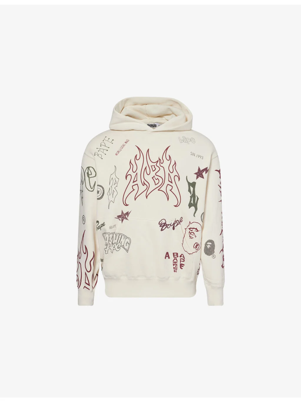 Graphic-Print Long-Sleeve Cotton-Jersey Hoody - 1