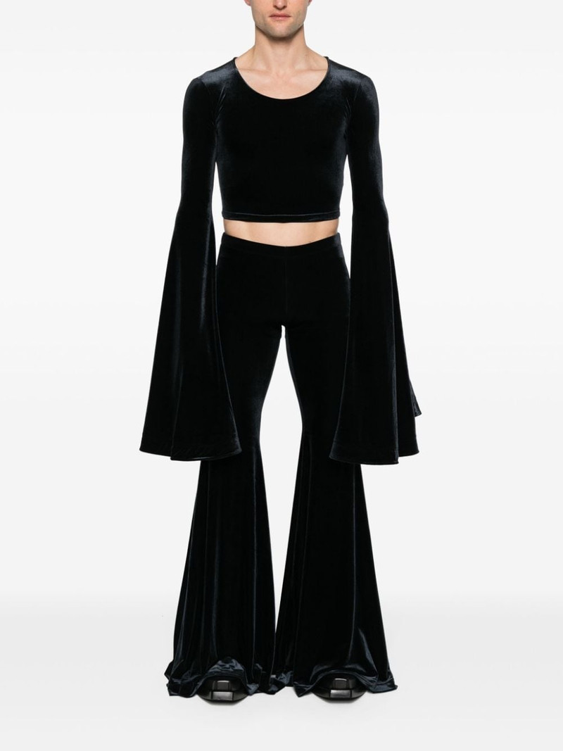 VETEMENTS velour cropped top outlook