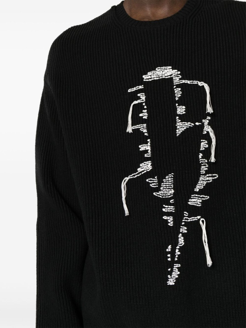bolt-motif cotton-blend jumper 5