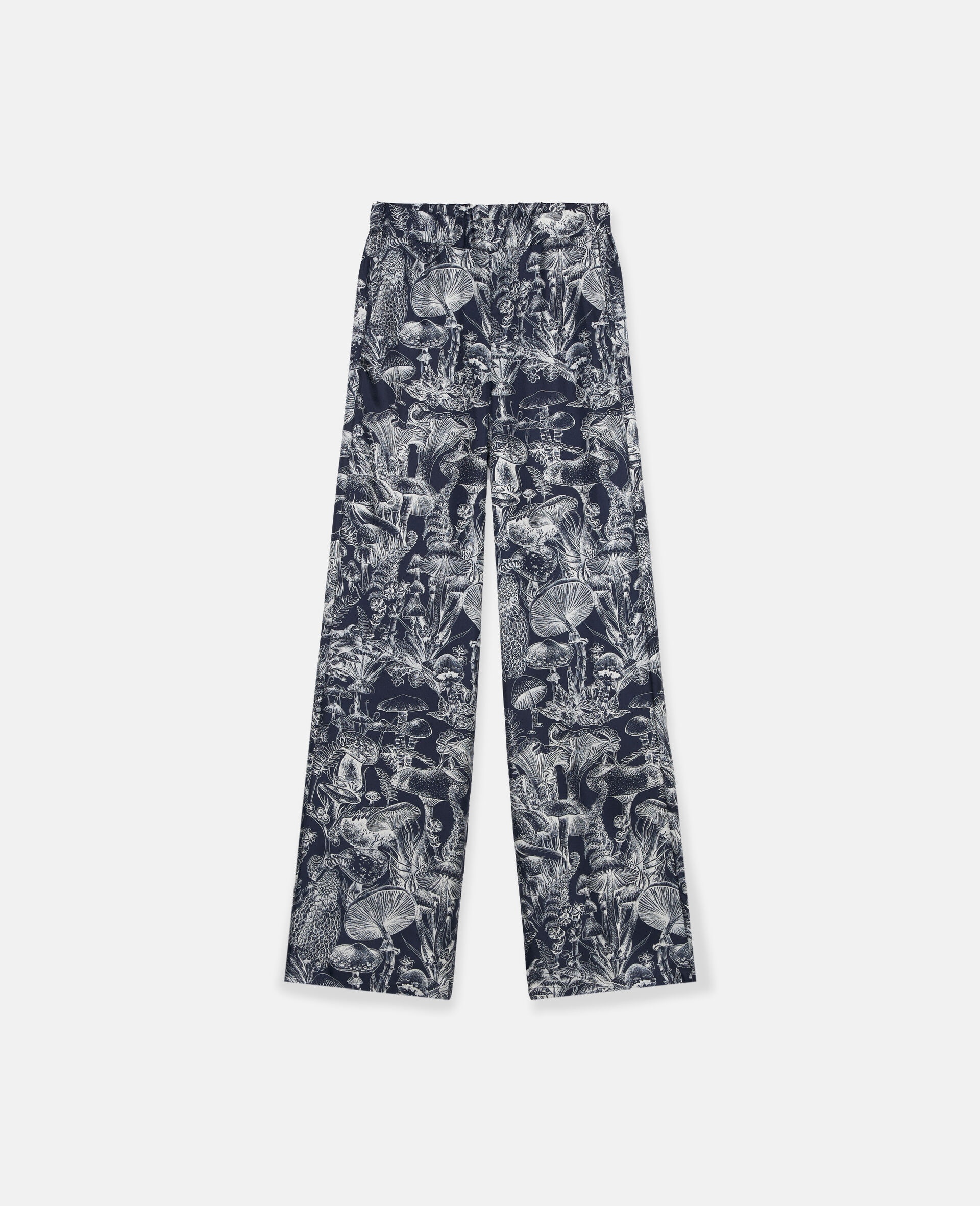 Fungi Forest Print Silk Pyjama Trousers - 1