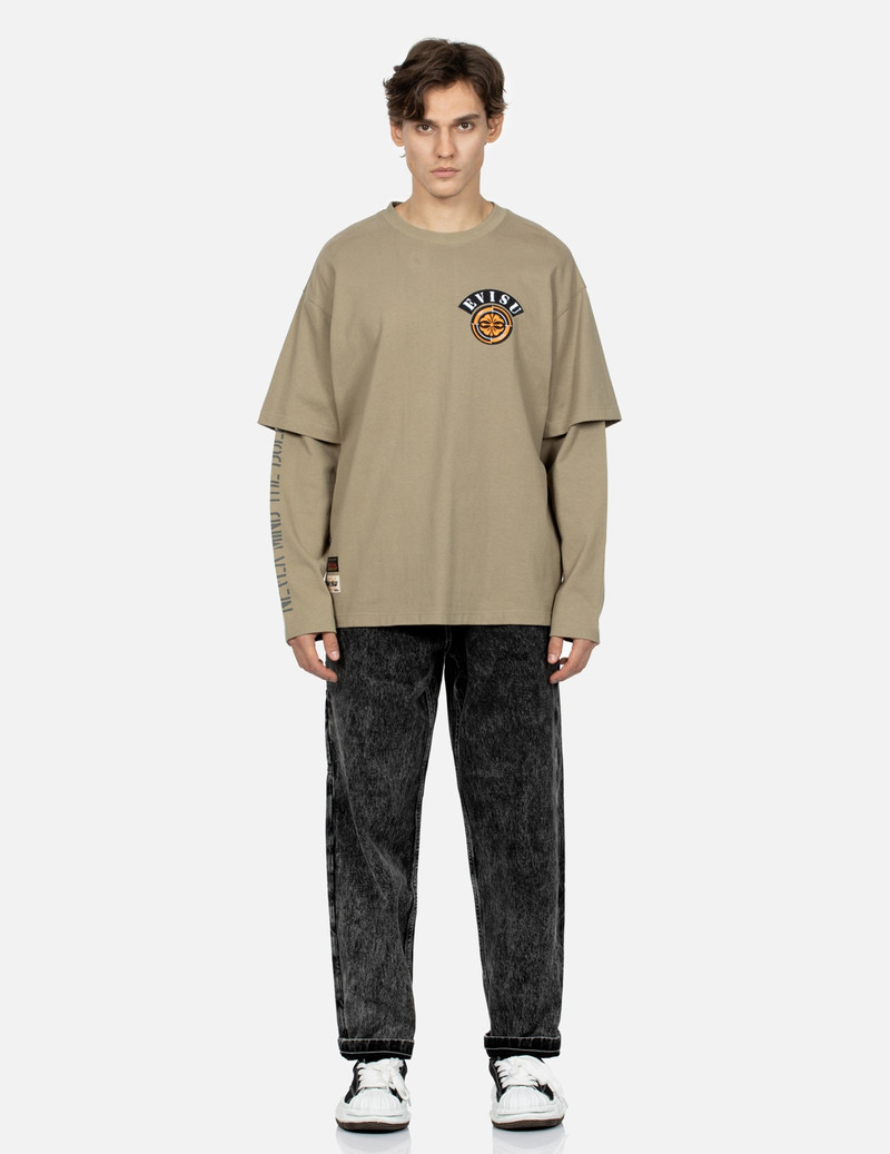 SEAGULL PRINT LOOSE FIT STRAIGHT-LEG DENIM JEANS 6