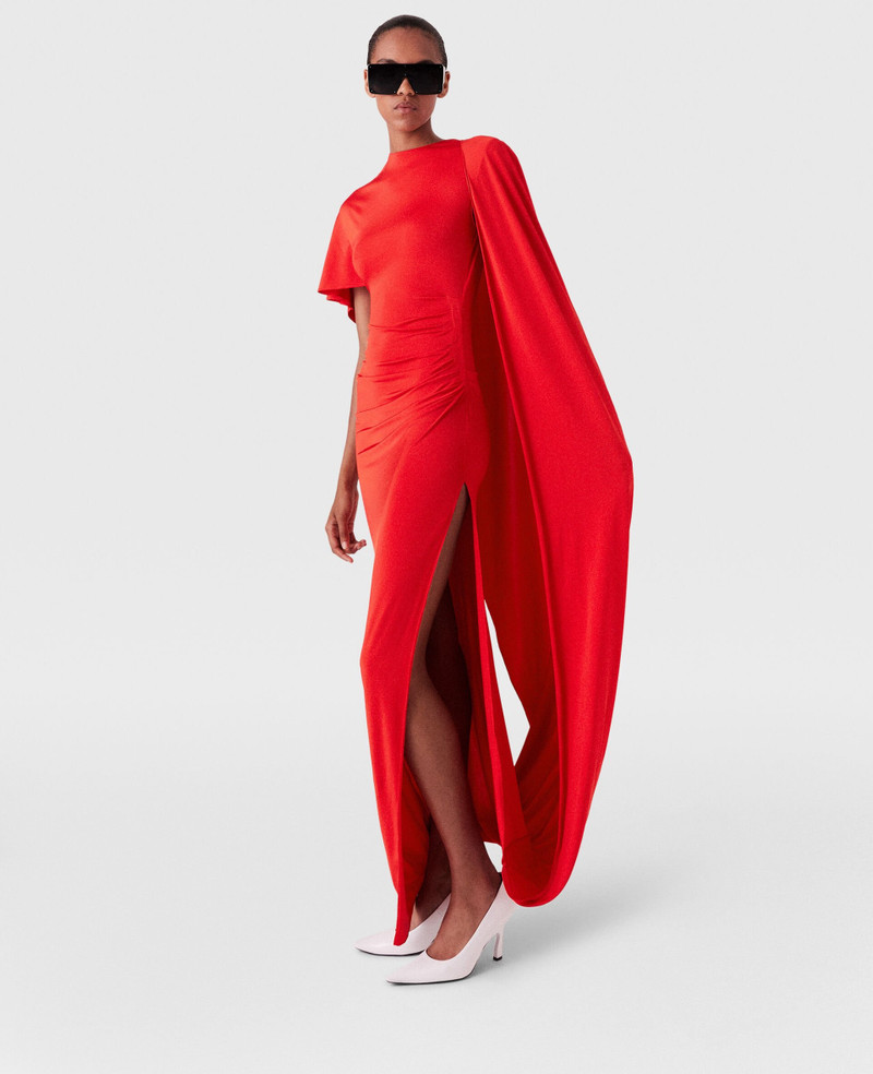 Stella McCartney Asymmetric Cape Maxi Dress outlook