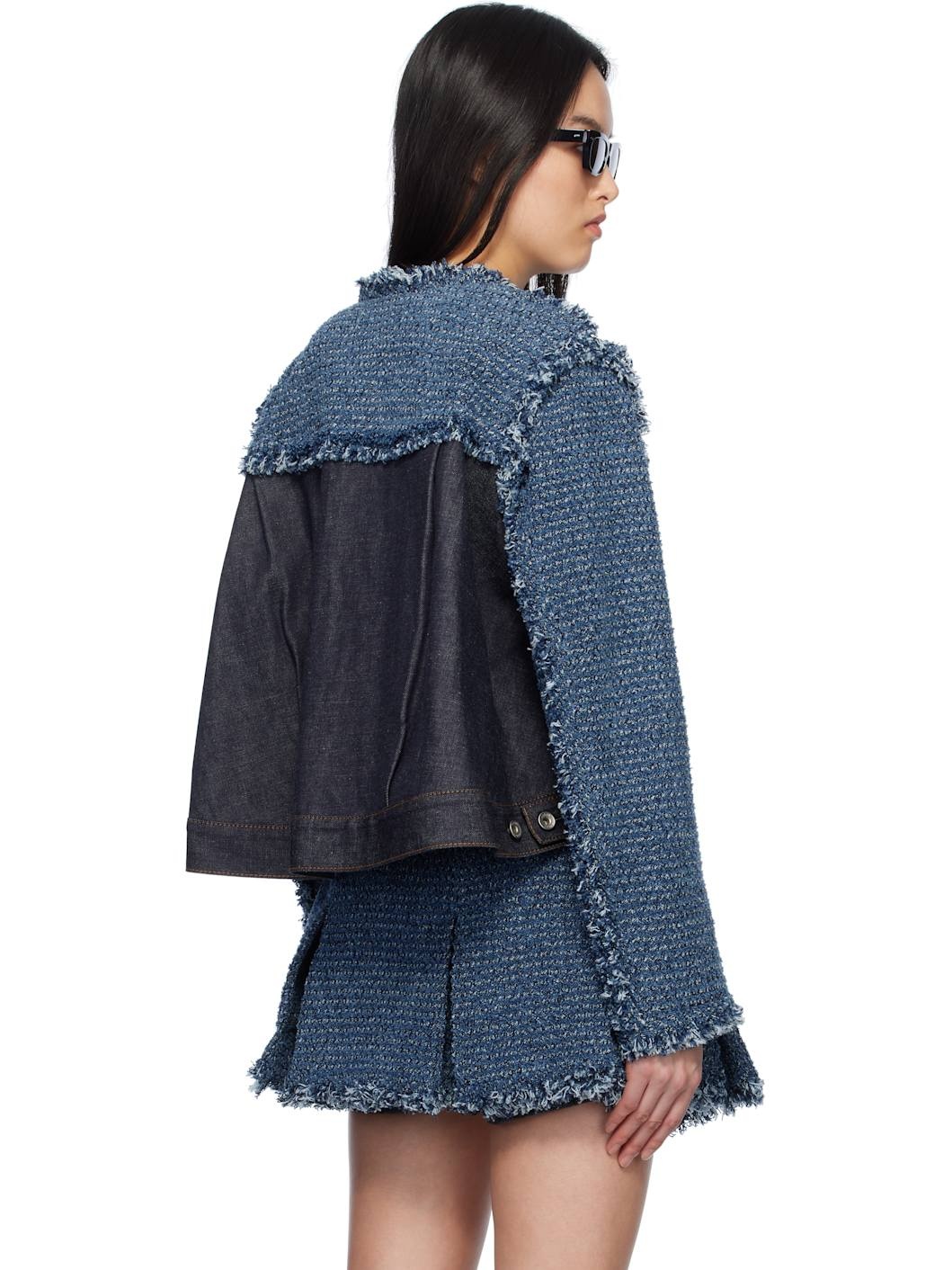 Blue Punching Denim Jacket - 3