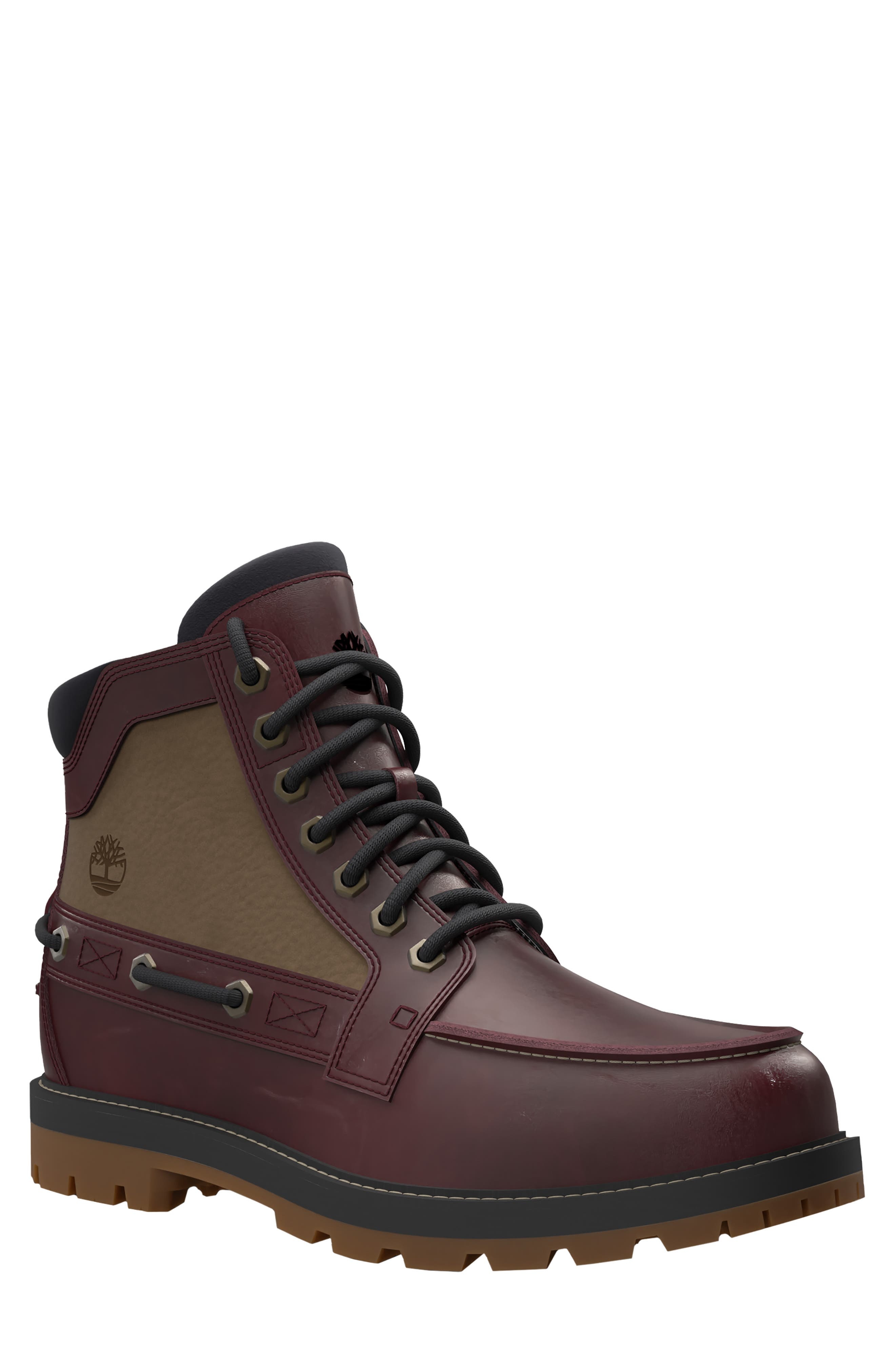 Timberland Britton Road Mid Waterproof Boot in Burgundy Full Grain at Nordstrom - 9
