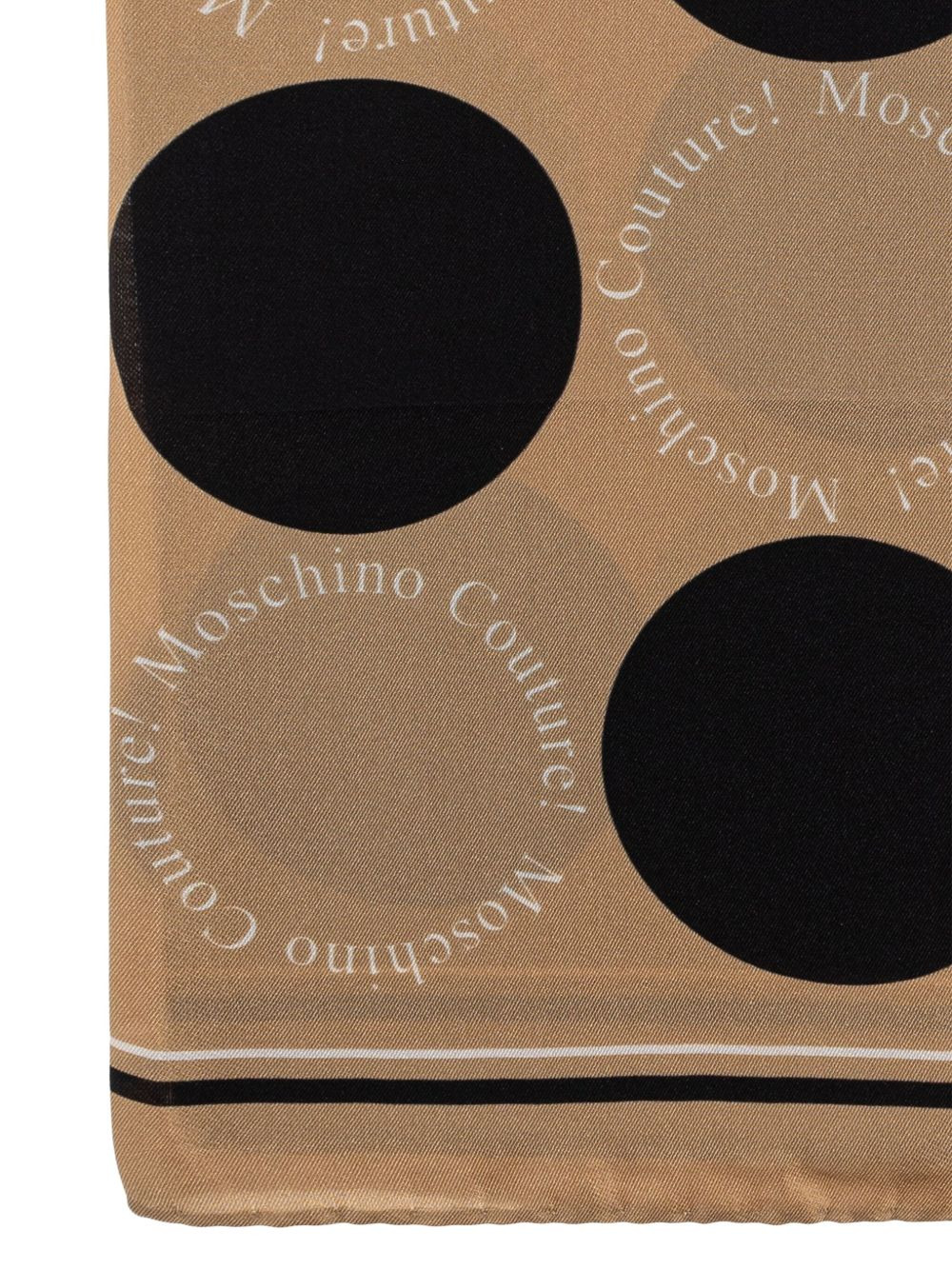 polka-dot print silk scarf - 3